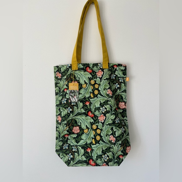 NWT V&A Museum green organic cotton canvas tote bag - Picture 3 of 7